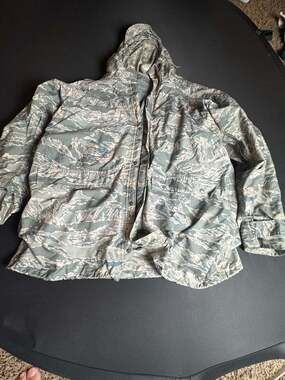 ORC Industries USAF ABU Tiger Stripe Improved Rainsuit Parka with Quilted Liner